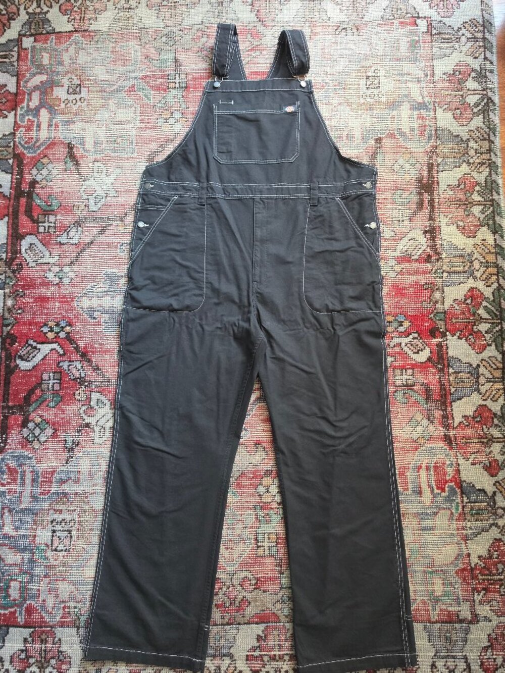 Dickies | Mens Dickies Reworked Bib Overalls Black (Size XL)